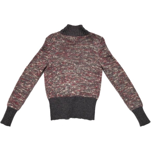 Adolfo Dominguez cardigan sweater women size P gray long sleeve open with toggle - Picture 4 of 8